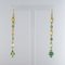 0.84 Carat, Emeralds, Opals and 18 Karat Yellow Gold Dangle Earrings, Set of 2 6