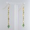 0.84 Carat, Emeralds, Opals and 18 Karat Yellow Gold Dangle Earrings, Set of 2 10