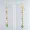 0.84 Carat, Emeralds, Opals and 18 Karat Yellow Gold Dangle Earrings, Set of 2 3