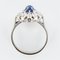 French Sapphire Diamonds Round Ring, 1930s, Image 14