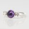 1.30 Amethyst Diamonds and 18 Karat White Gold Trio Ring, 1970s 3