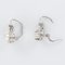 Diamonds and 18 Karat White Gold Drop Earrings, 1950s, Set of 2, Imagen 9