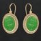 Italian Intaglio and Green Stone Crystals Lever-Back Earrings, Set of 2 3