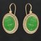 Italian Intaglio and Green Stone Crystals Lever-Back Earrings, Set of 2, Image 3