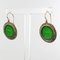 Italian Intaglio and Green Stone Crystals Lever-Back Earrings, Set of 2 4