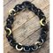African Ebony Circles Gold Leaf Necklace 6