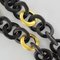 Afrikanisches Ebony Circles Blattgold Collier 7