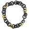 African Ebony Circles Gold Leaf Necklace, Image 1