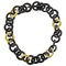 Afrikanisches Ebony Circles Blattgold Collier 1