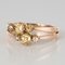 19th Century Yellow Diamond and 18 Karat Rose Gold You and Me Ring 3