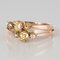 19th Century Yellow Diamond and 18 Karat Rose Gold You and Me Ring, Image 3