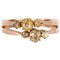 19th Century Yellow Diamond and 18 Karat Rose Gold You and Me Ring, Immagine 1