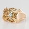 Anello con diamante e anello in oro rosa a 18 carati, anni '40, Immagine 3