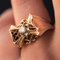 Anello con diamante e anello in oro rosa a 18 carati, anni '40, Immagine 4