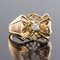 Diamond and 18 Karat Rose Gold Knot Ring, 1940s, Image 5