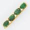 French Jade, Cultured Pearls and 18 Karat Yellow Gold Brooch, 1930s 13