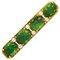 French Jade, Cultured Pearls and 18 Karat Yellow Gold Brooch, 1930s 1