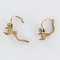 French Diamonds and 18 Karat Yellow Gold Lever Back Earrings, 1950s, Set of 2 9