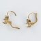 French Diamonds and 18 Karat Yellow Gold Lever Back Earrings, 1950s, Set of 2, Imagen 9