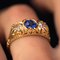 20th Century Sapphire, Diamonds and 18 Karat Yellow Gold Garter Ring 8