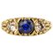 20th Century Sapphire, Diamonds and 18 Karat Yellow Gold Garter Ring, Image 1