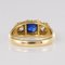 20th Century Sapphire, Diamonds and 18 Karat Yellow Gold Garter Ring 14