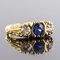 20th Century Sapphire, Diamonds and 18 Karat Yellow Gold Garter Ring 10
