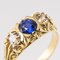 20th Century Sapphire, Diamonds and 18 Karat Yellow Gold Garter Ring, Image 5