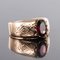 19th Century 18 Karat Rose Gold and 1.20 Carat Garnet Bangle Mens Ring 10