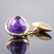 French 20th Century Amethyst and 18 Karat Yellow Gold Cufflinks, Set of 2, Image 3