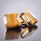 French Tigers Eye 18 Karat Yellow Gold Cufflinks, 1920s, Set of 2 7