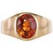 French 3.50 Carat Spessartite Garnet and 18 Karat White Gold Ring 1