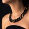 African Ebony Golden Leaf Necklace, Image 4