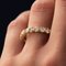 1.49 Carat Diamond and 18 Karat Yellow Gold Wedding Band Ring, Imagen 4