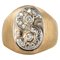 S Shape Diamond Signet Ring, 1950s 1