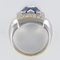 Sapphire Diamond and White Gold Square Ring 13