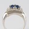 Sapphire Diamond and White Gold Square Ring 5