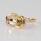 Anello con nodo in oro giallo a 18 carati e diamanti, anni '50, Immagine 7