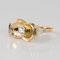 Diamond and 18 Karat Yellow Gold Knot Ring, 1950s, Image 7