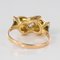Anello con nodo in oro giallo a 18 carati e diamanti, anni '50, Immagine 11