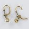 French Rose Cut Diamond and 18 Karat Yellow Gold Dangle Earrings, 1900s, Set of Nan 9