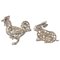 20th Century Rabbit and Rooster Diamonds Stud Earrings, Set of 2, Immagine 1