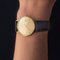 Etrena 18 Karat Yellow Gold and Leather Watch, 1960s 8