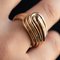 Asymmetric 18 Karat Yellow Gold Tank Ring, 1940s, Imagen 4