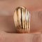 Asymmetric 18 Karat Yellow Gold Tank Ring, 1940s, Immagine 6