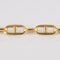 18 Karat Yellow Gold and Navy Link Curb Bracelet 7