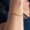 18 Karat Yellow Gold and Navy Link Curb Bracelet, Immagine 2