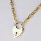 19th Century 18 Karat Yellow Gold Chiseled Chain and Heart-Shaped Padlock Necklace, Image 3