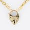19th Century 18 Karat Yellow Gold Chiseled Chain and Heart-Shaped Padlock Necklace, Image 12