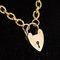 19th Century 18 Karat Yellow Gold Chiseled Chain and Heart-Shaped Padlock Necklace, Image 8